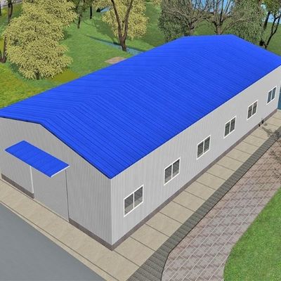 大スパン溶接 H ビーム プレハブ鋼構造ワークショップの建設