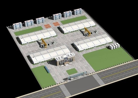 現代のデザイン 大幅 組み立てが簡単 鋼鉄構造 重工業 工房