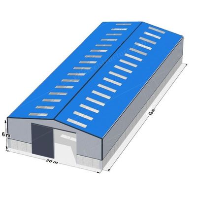 現代のプリファブ商用プリファブ工業倉庫ビル