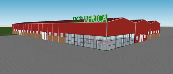 再使用可能な構造スチールフレームワークQ235B鉄骨構造の商業建物