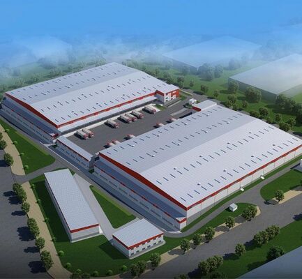 中国産のQ355/Q235材料を使用した鉄骨構造ワークショップ