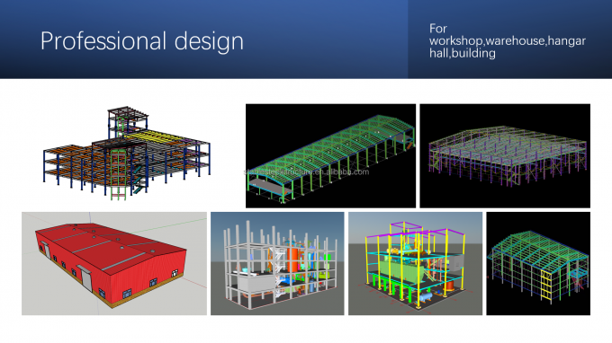格子プレハブの金属の倉庫の建物の大きいスパンISO9001 1