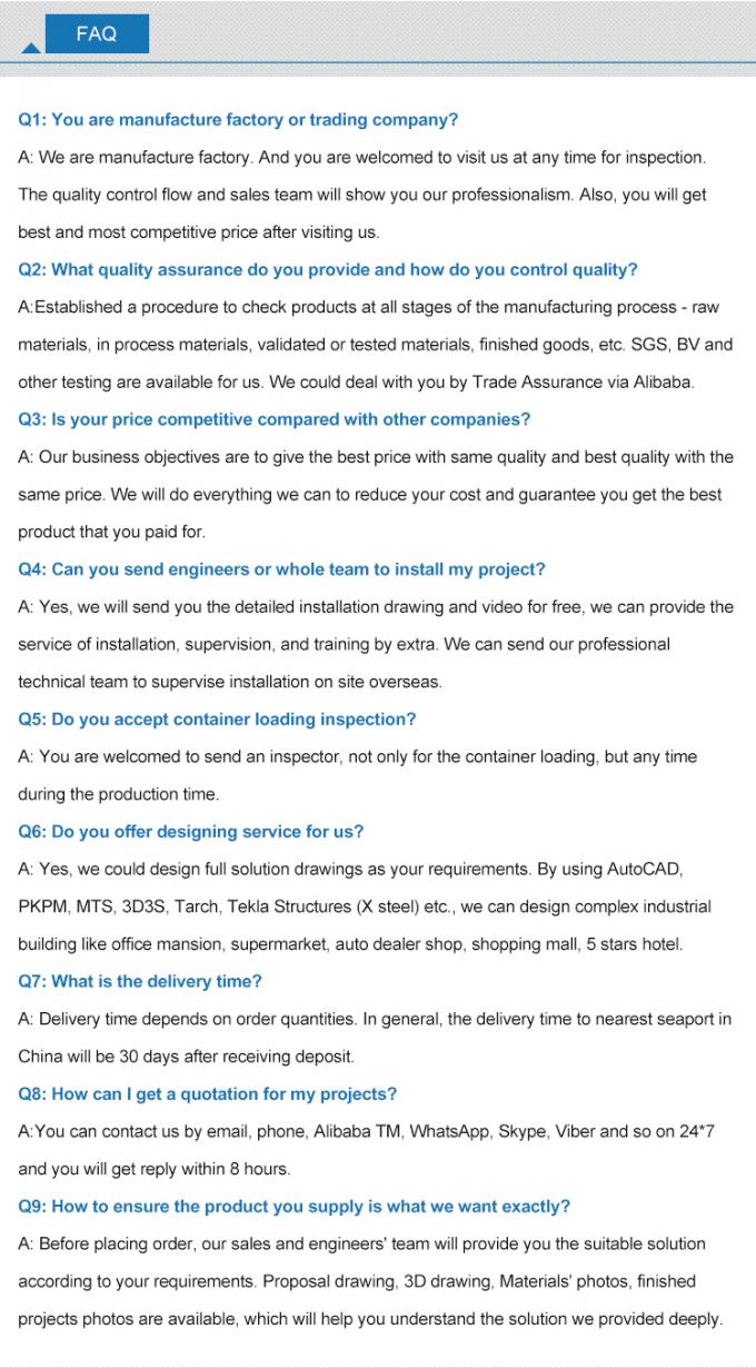 鉄骨構造の通常の倉庫の製作の格子鉄骨構造 4