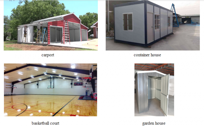 鉄骨構造の倉庫の製作ライト ゲージの鉄骨フレームの構造 1