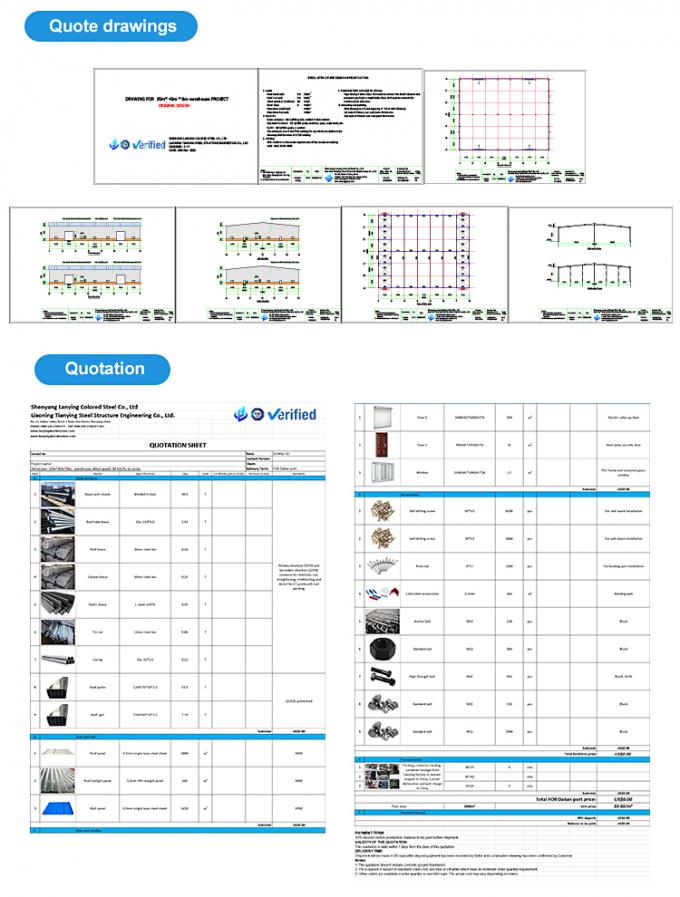 倉庫の研修会の建物の貯蔵のためのQ355Bの鉄骨構造 0